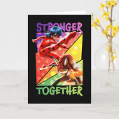 Carte Ladybug & Rena Rouge | Ensemble plus fort (Fleur jaune)