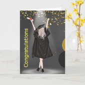 Carte Ladys College Graduation (Fleur jaune)