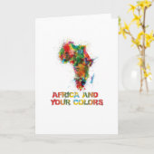 Carte L'Afrique et vos couleurs (Fleur jaune)