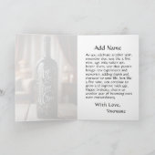 Carte L'âge d'anniversaire est comme un vin fin (Intérieur)