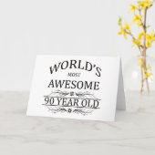 Carte L'âge de 90 ans le plus impressionnant du monde (Fleur jaune)