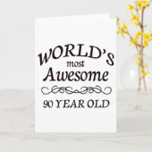 Carte L'âge de 90 ans le plus impressionnant du monde (Fleur jaune)