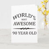 Carte L'âge de 90 ans le plus impressionnant du monde (Fleur jaune)