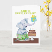 Carte L'âge des éléphants d'anniversaire est irréfutable (Fleur jaune)
