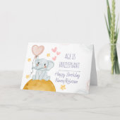 Carte L'âge est impeccable Eléphant mignon Anniversaire (Devant)
