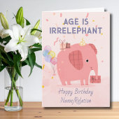 Carte L'âge est impeccable Eléphant mignon Anniversaire