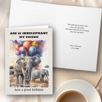 L'âge est irréfutable Eléphants Amusants Anniversa