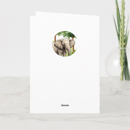 Carte L'âge est irréfutable Funny Elephant Joyeux annive (Dos)