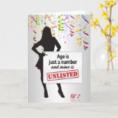 Carte L'âge est juste un nombre… et le mien est non (Fleur jaune)