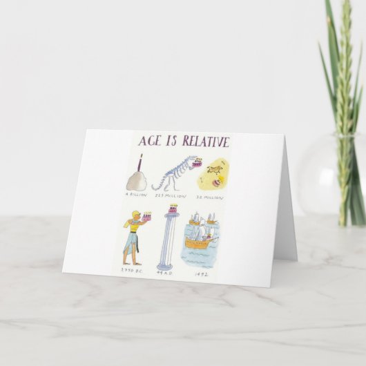 Carte L'âge est relatif (Devant)