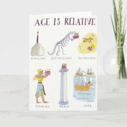 Carte L'âge est relatif (Devant)
