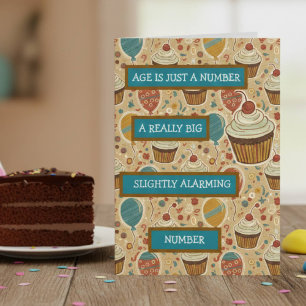 Carte L'âge n'est qu'un nombre Anniversaire drôle