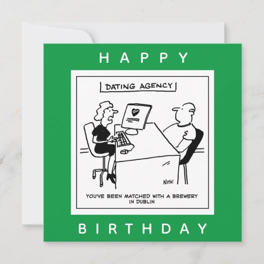 Carte L'agence de rencontres s'associe à un dessin humor (Devant)