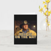 Carte L'Aide Des Pompiers Trump Fireman Est Sur Le Chemi (Fleur jaune)