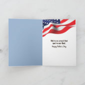 Carte L'aigle à tête blanche avec un papa drapeau (Intérieur)