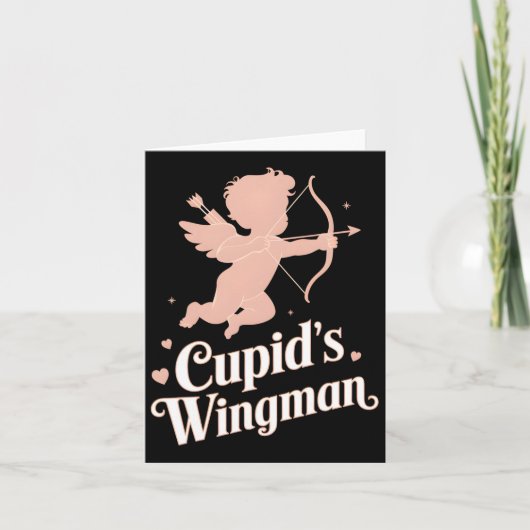 Carte L'ailier de Cupidon, conception d'ange drôle pour (Devant)