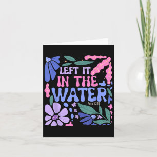 Carte Laissé Dans L'Eau Baptême Christian Baptisé Bo