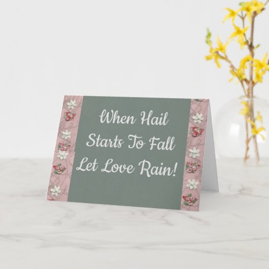 Carte Laisse Love Rain ! (Fleur jaune)