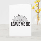 Carte Laisse-moi être Lazy, chat endormi (Fleur jaune)