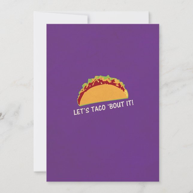 Carte Laisse Taco s'en occuper Drôle Taco Slogan (Devant)
