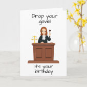 CARTE LAISSE TOMBER LE MARTEAU ET JOYEUX ANNIVERSAIRE (Fleur jaune)