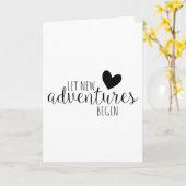 Carte Laisser débuter de nouvelles aventures (Fleur jaune)