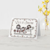 Carte Laisser la neige - Wings d'hiver et Baisers de Sno (Fleur jaune)