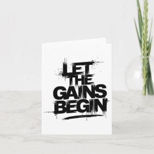 Carte Laisser Les Gains Commencer Gym Bodybuilding Fitne