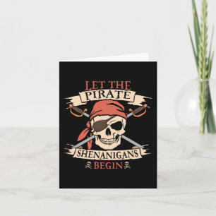 Carte Laisser Les Shenanigans Pirates Commencer Le Crâne