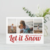 Carte Laisser neiger 3 photo Collage Noël (Debout devant)