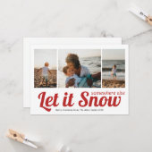 Carte Laisser neiger 3 photo Collage Noël (Devant/Arrière en situation)