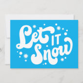 Carte Laisser neiger hiver design (Devant)