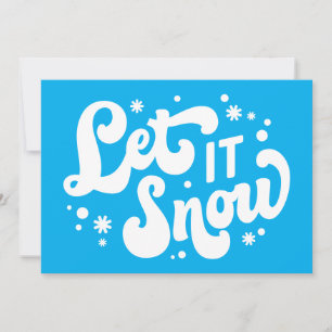 Carte Laisser neiger hiver design