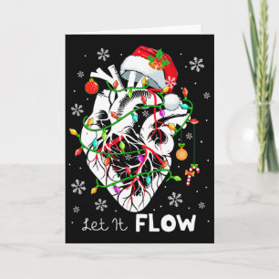 Carte Laisser Noël Flowing Anatomie Santa Cœur Partie Ca