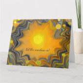 Carte Laissez entrer l'amour rétro du soleil  (Devant)