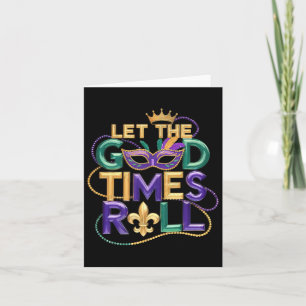 Carte Laissez Le Bon Temps Rouler Mardi Gras Hommes Carn