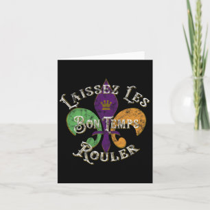 Carte Laissez Les Bon Temps Rouler Mardi Gras 2025 Fleur