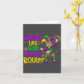 Carte Laissez Les Bon Temps Rouler Matching Mardi Gras P (Fleur jaune)