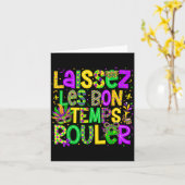 Carte Laissez Les Bon Temps Rouler Matching Mardi Gras P (Fleur jaune)