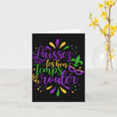 Carte Laissez Les Bons Temps Rouler Mardi Gras 2026 Carn (Fleur jaune)