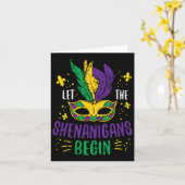 Carte Laissez Les Shenanigans Commencer Jester Funny Mar (Fleur jaune)
