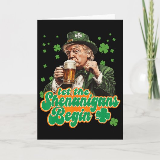 Carte Laissez les Shenanigans Commencer St Patrick's Day (Devant)