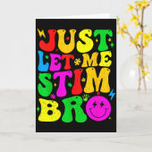 Carte Laissez-moi simplement stimuler frère drôle Autism (Fleur jaune)