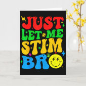 Carte Laissez-moi simplement stimuler frère drôle Autism (Fleur jaune)