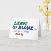 Carte Laissez-moi tranquille mais faites-le à proximité (Fleur jaune)