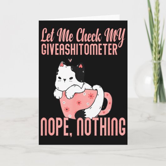 Carte Laissez-Moi Vérifier Mon Giveaometer Non Rien Vale (Devant)