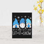 Carte Laissez Neiger Mignon Trois Nain Bleu Famille Asso (Fleur jaune)