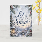 Carte Laissez tomber la neige (Fleur jaune)