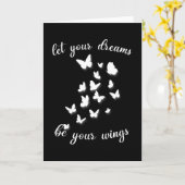 Carte Laissez vos rêves être vos ailes (Fleur jaune)