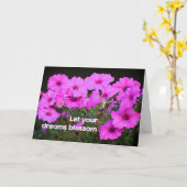 Carte Laissez vos rêves s'épanouir (Fleur jaune)